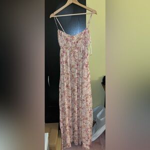 Windsor Floral Pink Cream Maxi Dress
